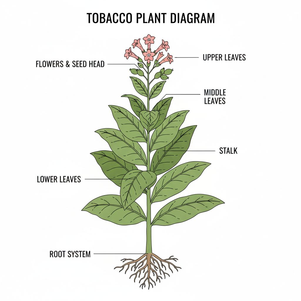 Tobacco plant diagram