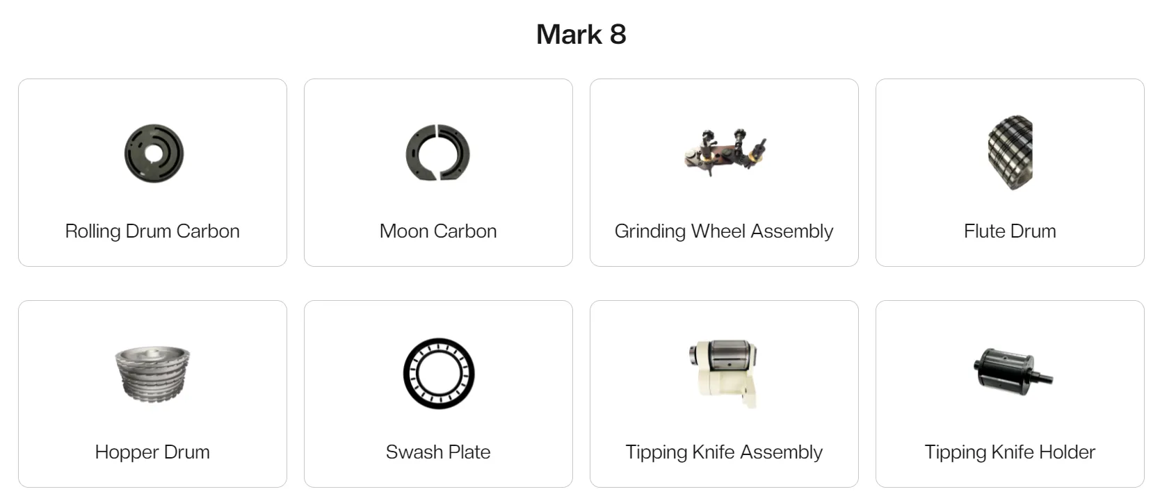mark 8 cigarette machine parts Mark 8 Tobacco Machinery Spare Parts Manufacturer